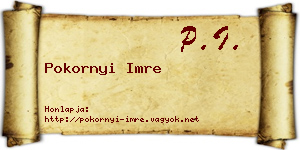 Pokornyi Imre névjegykártya